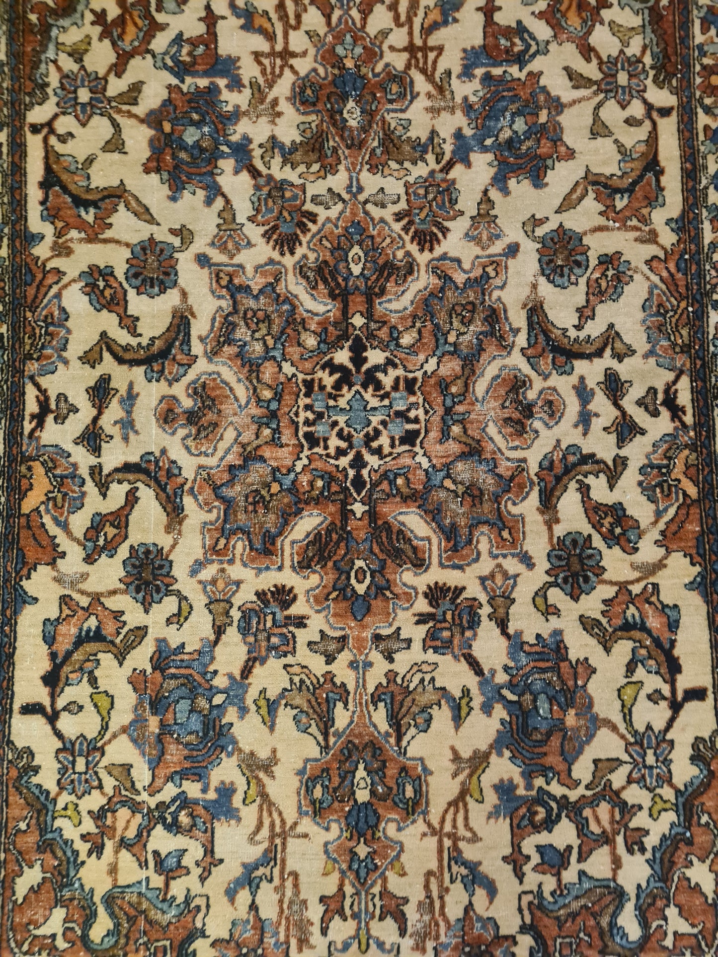 Perserteppich Orientteppich Handgeknüpfter Teppich Isfahan 205x135cm