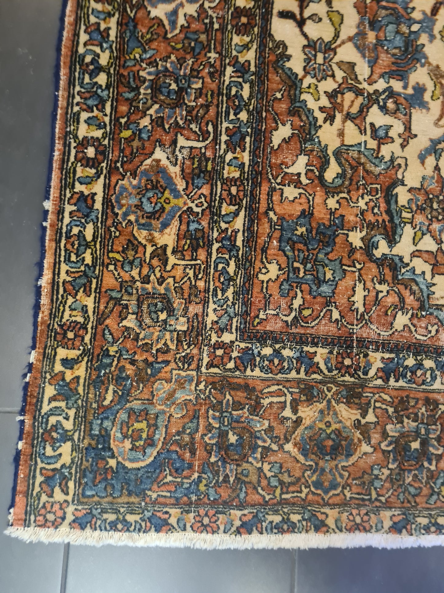 Perserteppich Orientteppich Handgeknüpfter Teppich Isfahan 205x135cm