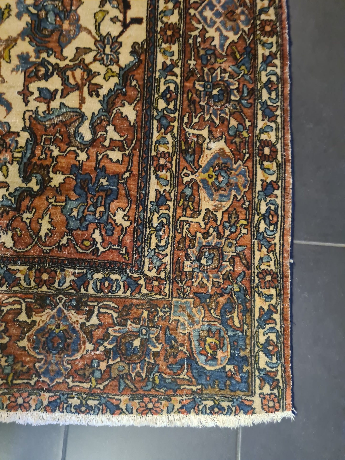 Perserteppich Orientteppich Handgeknüpfter Teppich Isfahan 205x135cm