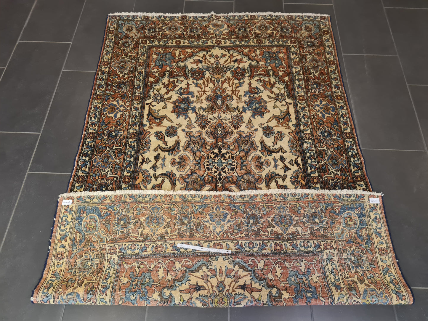 Perserteppich Orientteppich Handgeknüpfter Teppich Isfahan 205x135cm