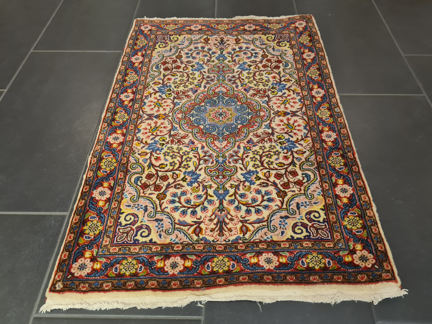 Perserteppich Orientteppich Handgeknüpfter Teppich Sarough 100x65cm