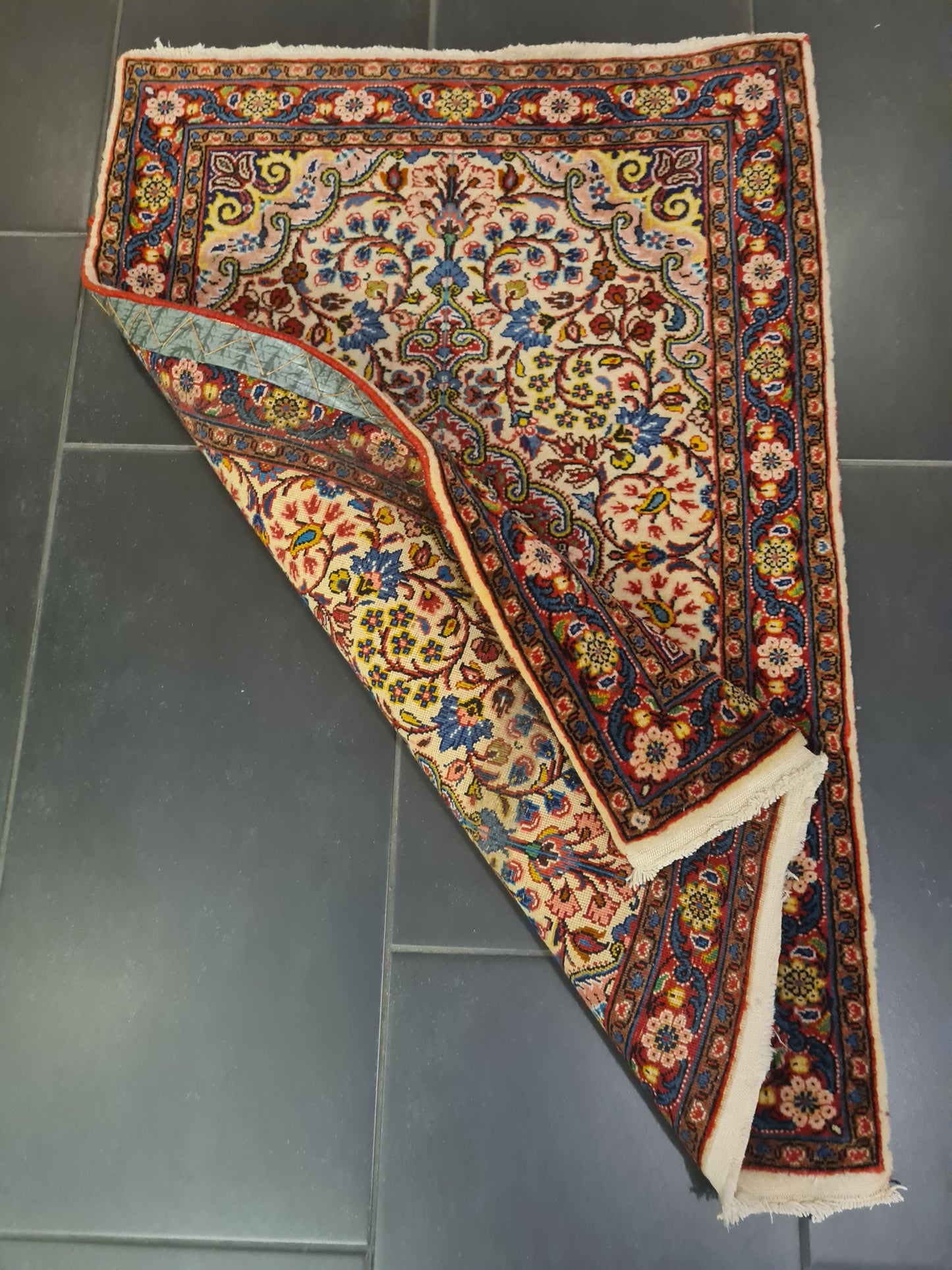 Perserteppich Orientteppich Handgeknüpfter Teppich Sarough 100x65cm