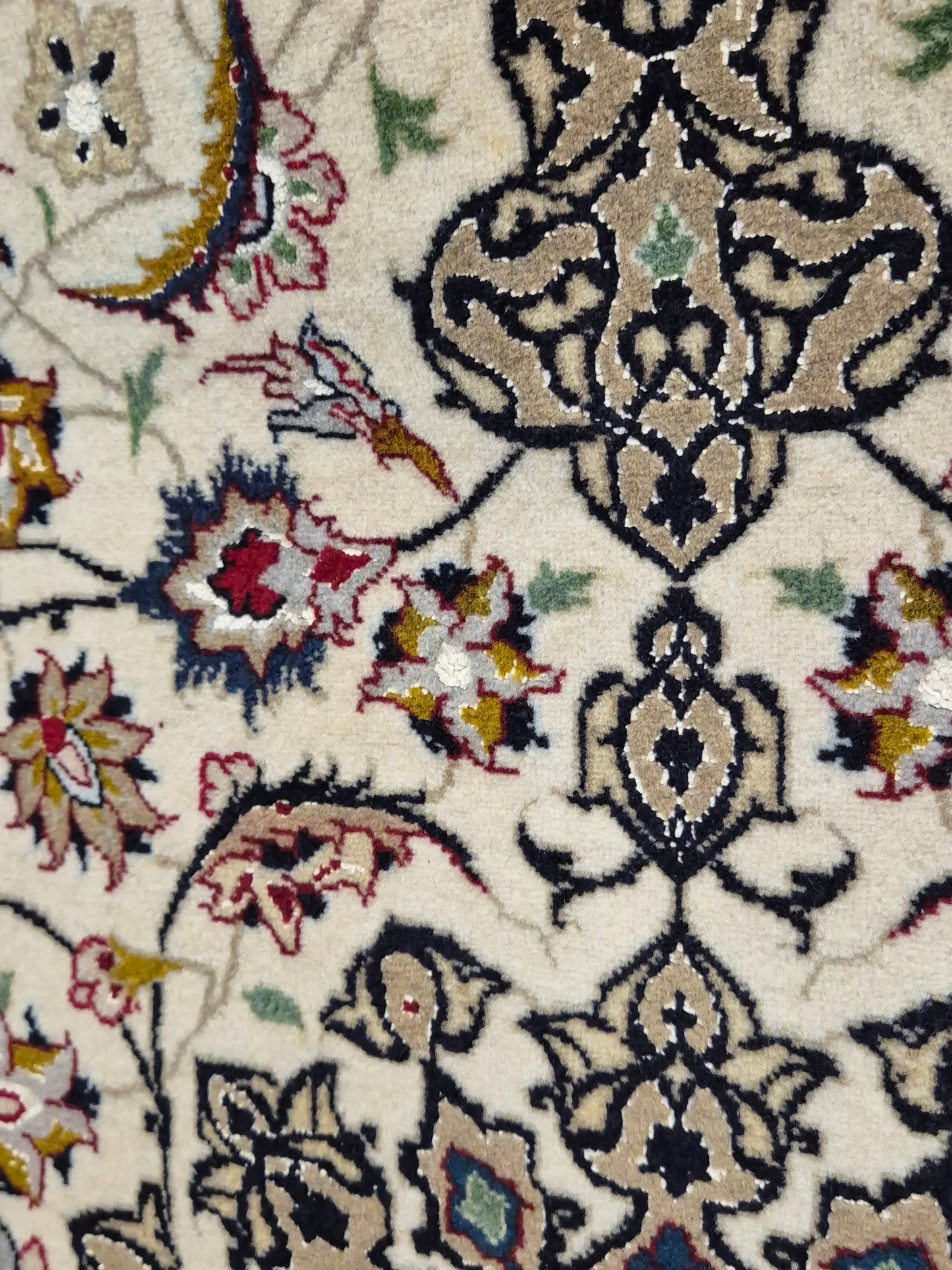 Täbriz Teppich Korkwolle und Seide florales Medaillon