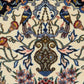 Isfahan Teppich Korkwolle Seide florales Medaillon feine Knüpfung