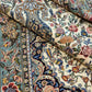 Isfahan Teppich Korkwolle Seide florales Medaillon feine Knüpfung