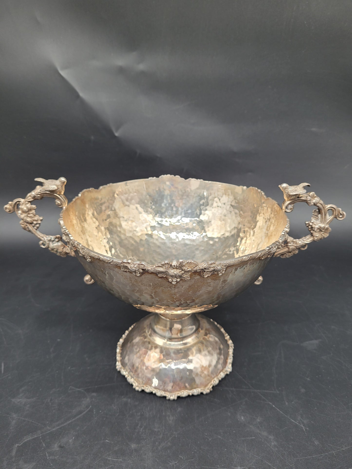 Schale Sterling Silber 925er Viktorianischer Stil Obstschale 742g