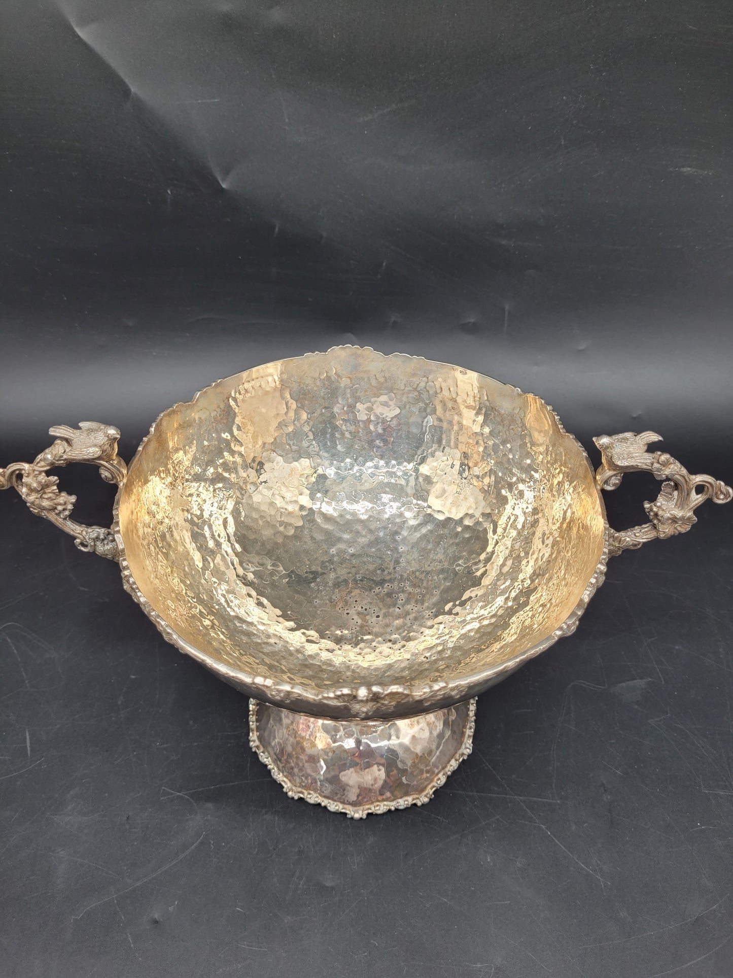 Schale Sterling Silber 925er Viktorianischer Stil Obstschale 742g