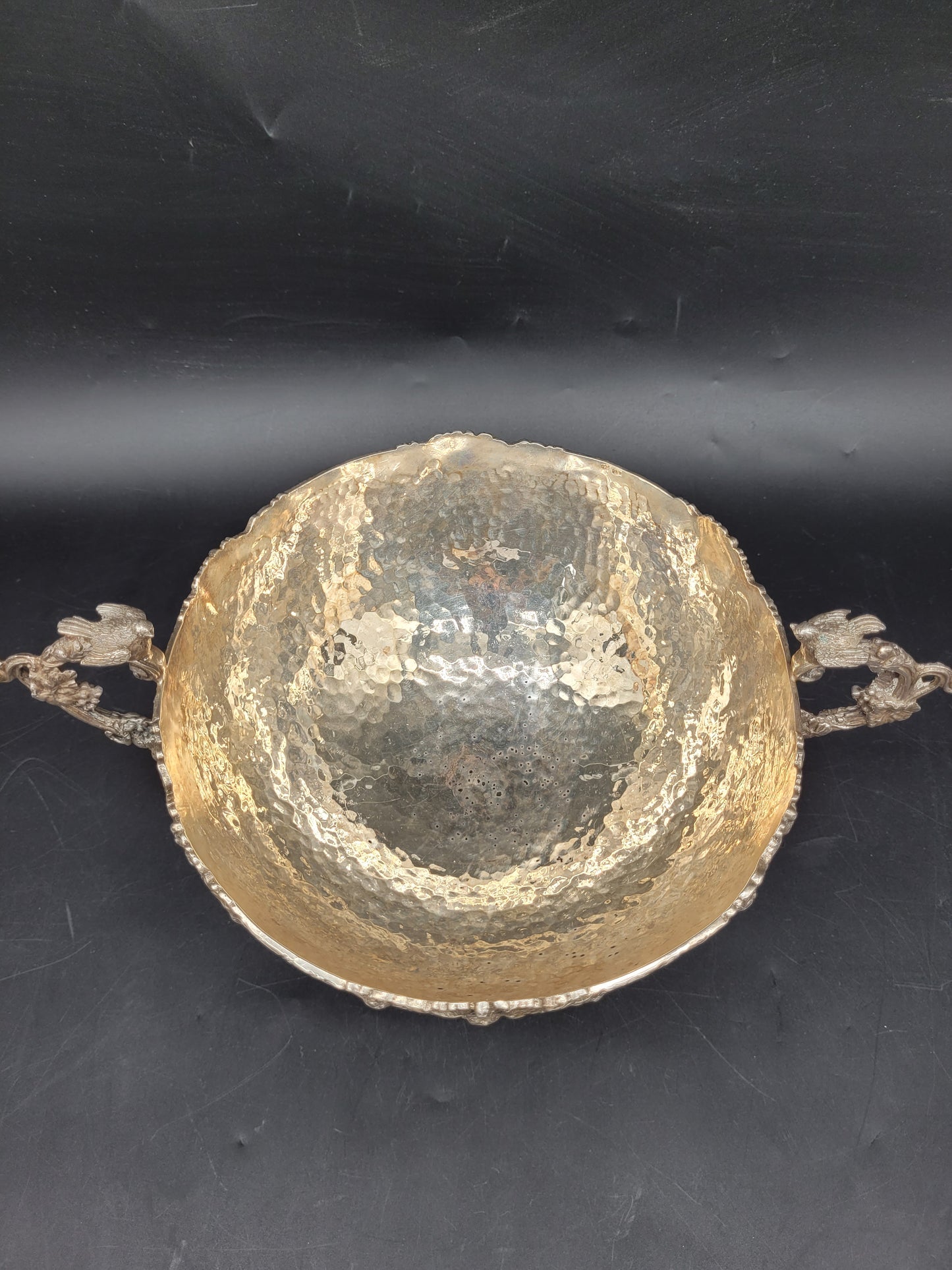 Schale Sterling Silber 925er Viktorianischer Stil Obstschale 742g