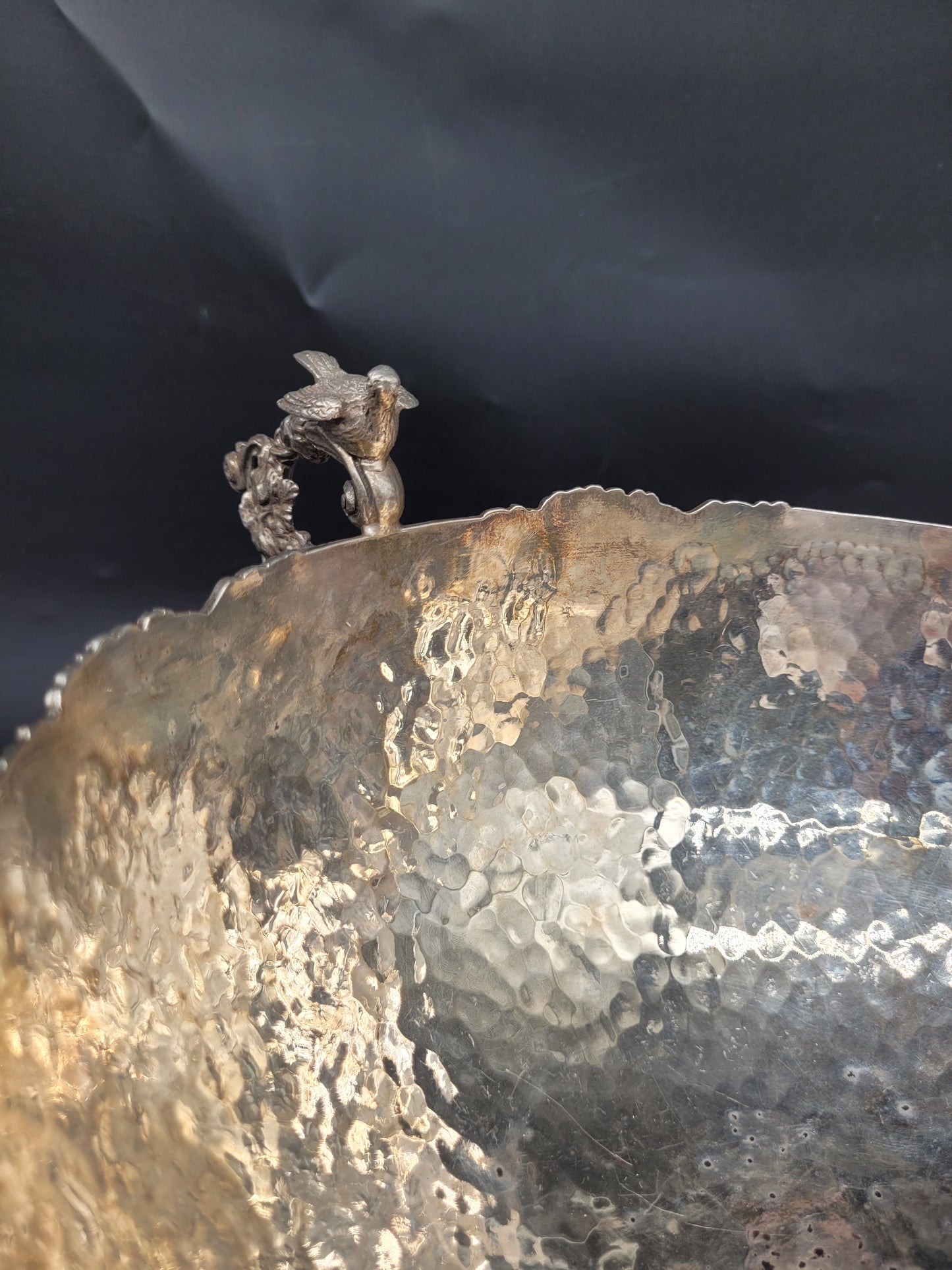 Schale Sterling Silber 925er Viktorianischer Stil Obstschale 742g