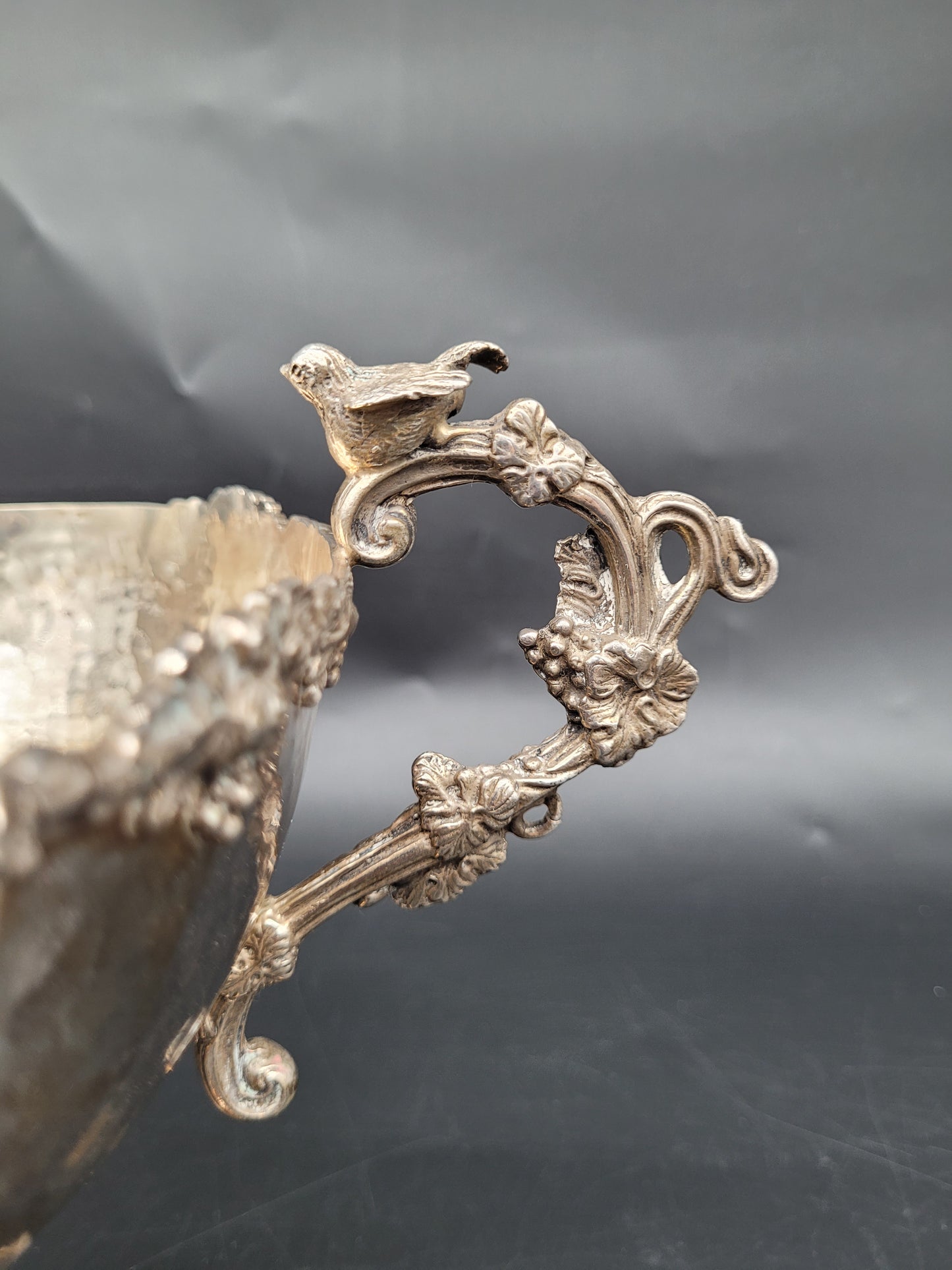 Schale Sterling Silber 925er Viktorianischer Stil Obstschale 742g