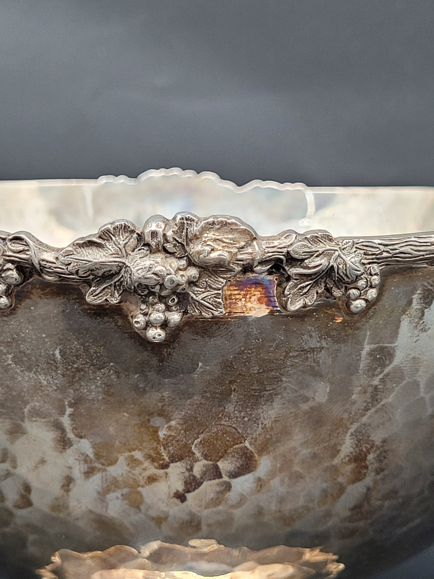 Schale Sterling Silber 925er Viktorianischer Stil Obstschale 742g