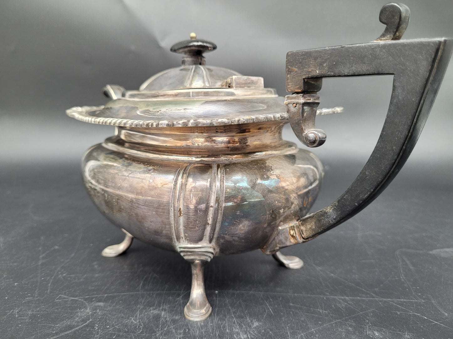 Teekanne Kanne EPNS Neusilber Britische Meistermarke JD & S Sheffield