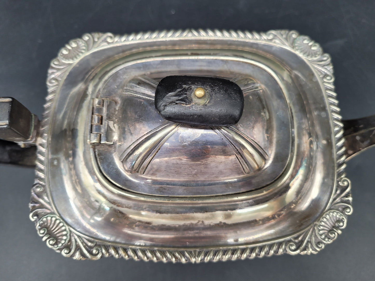 Teekanne Kanne EPNS Neusilber Britische Meistermarke JD & S Sheffield