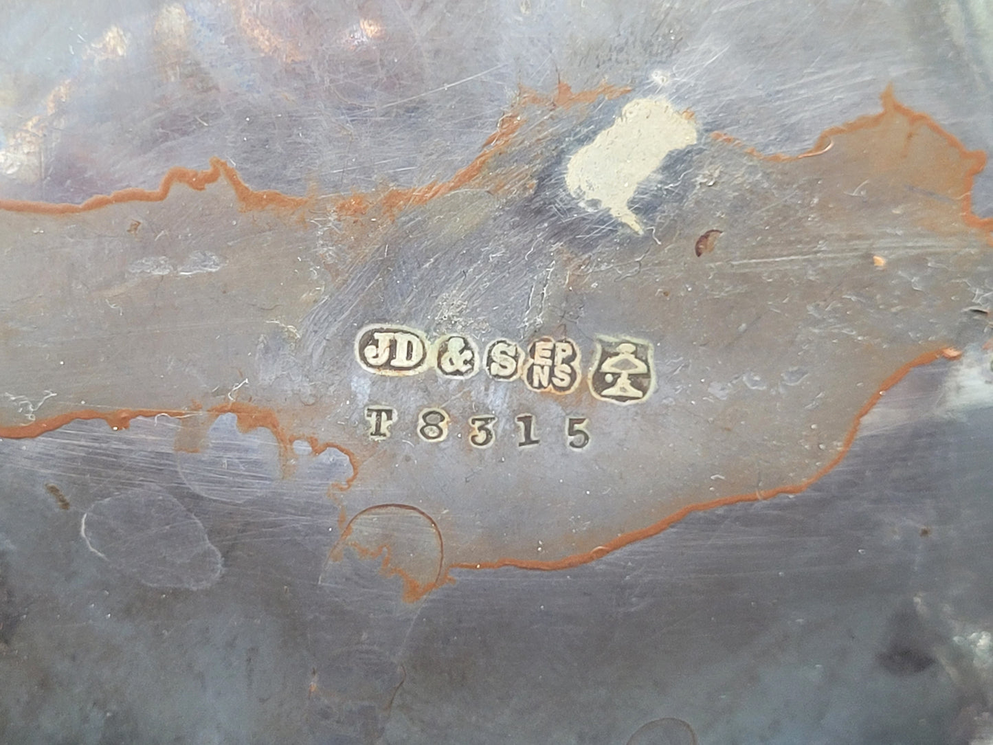 Teekanne Kanne EPNS Neusilber Britische Meistermarke JD & S Sheffield