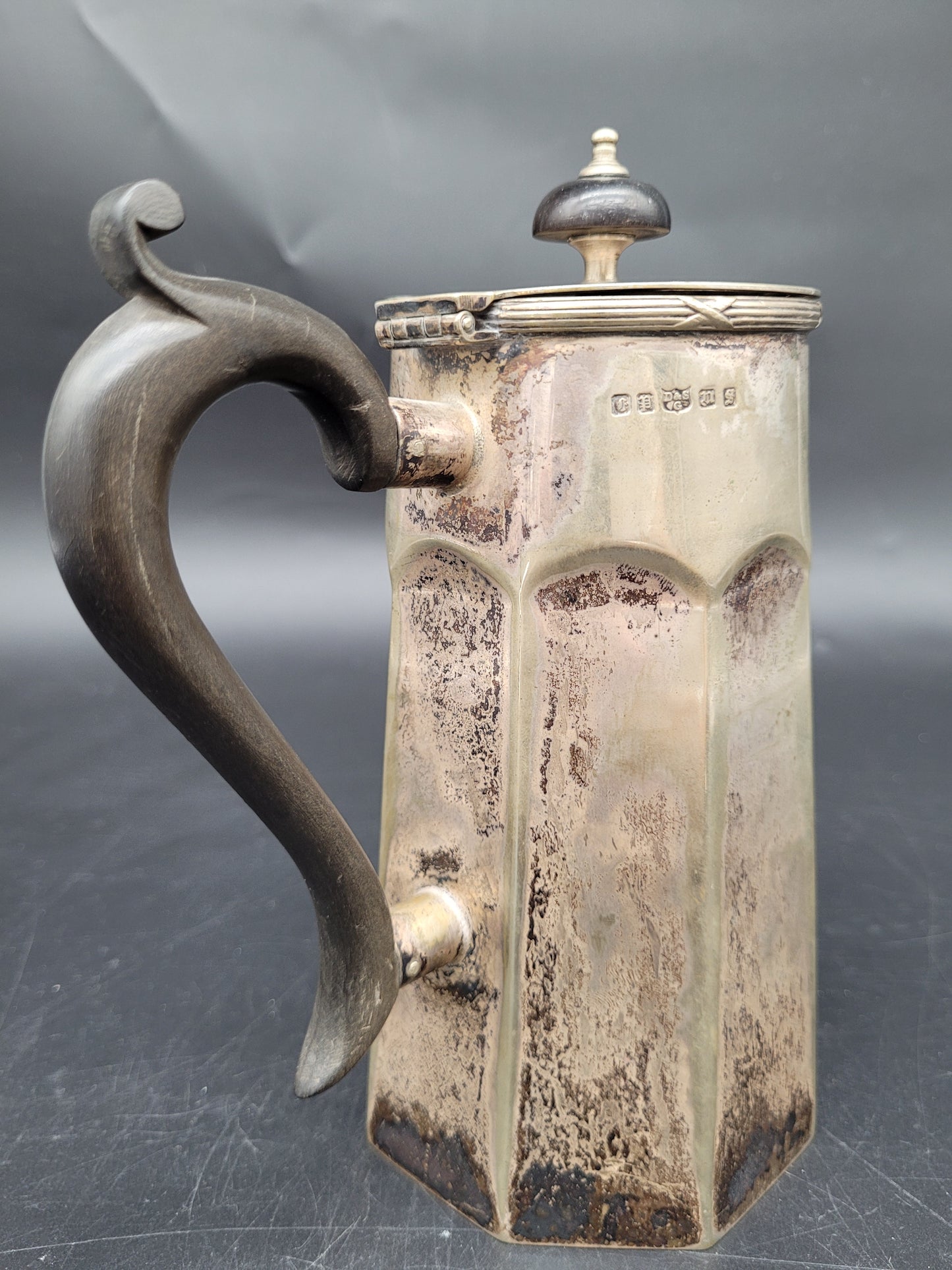 Antike Teekanne EPNS versilbert Englische Meistermarke Sammlerstück