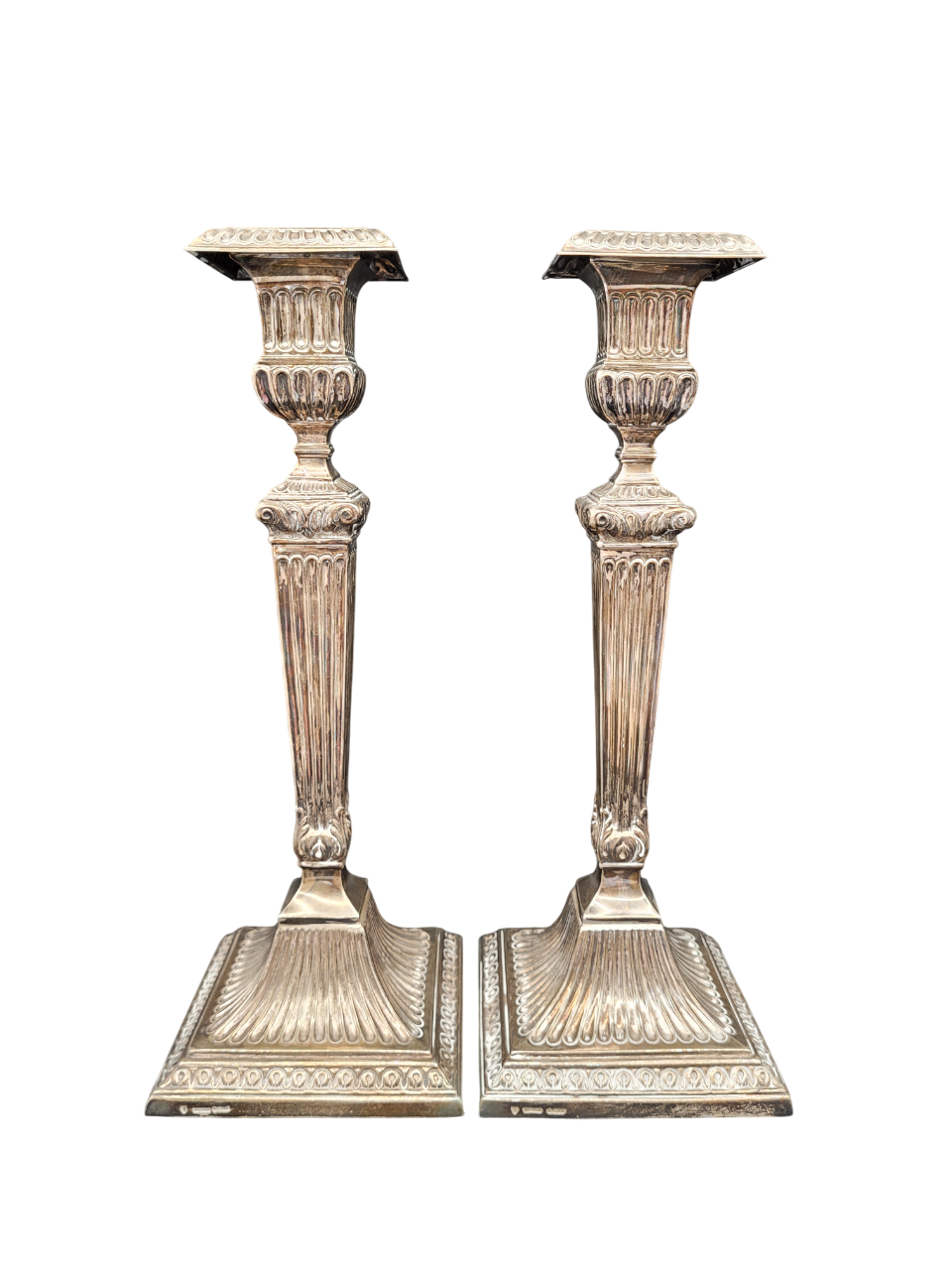 Kerzenständer Set Topazio 925er Sterling Silber mit Kunstvollen Verzierungen