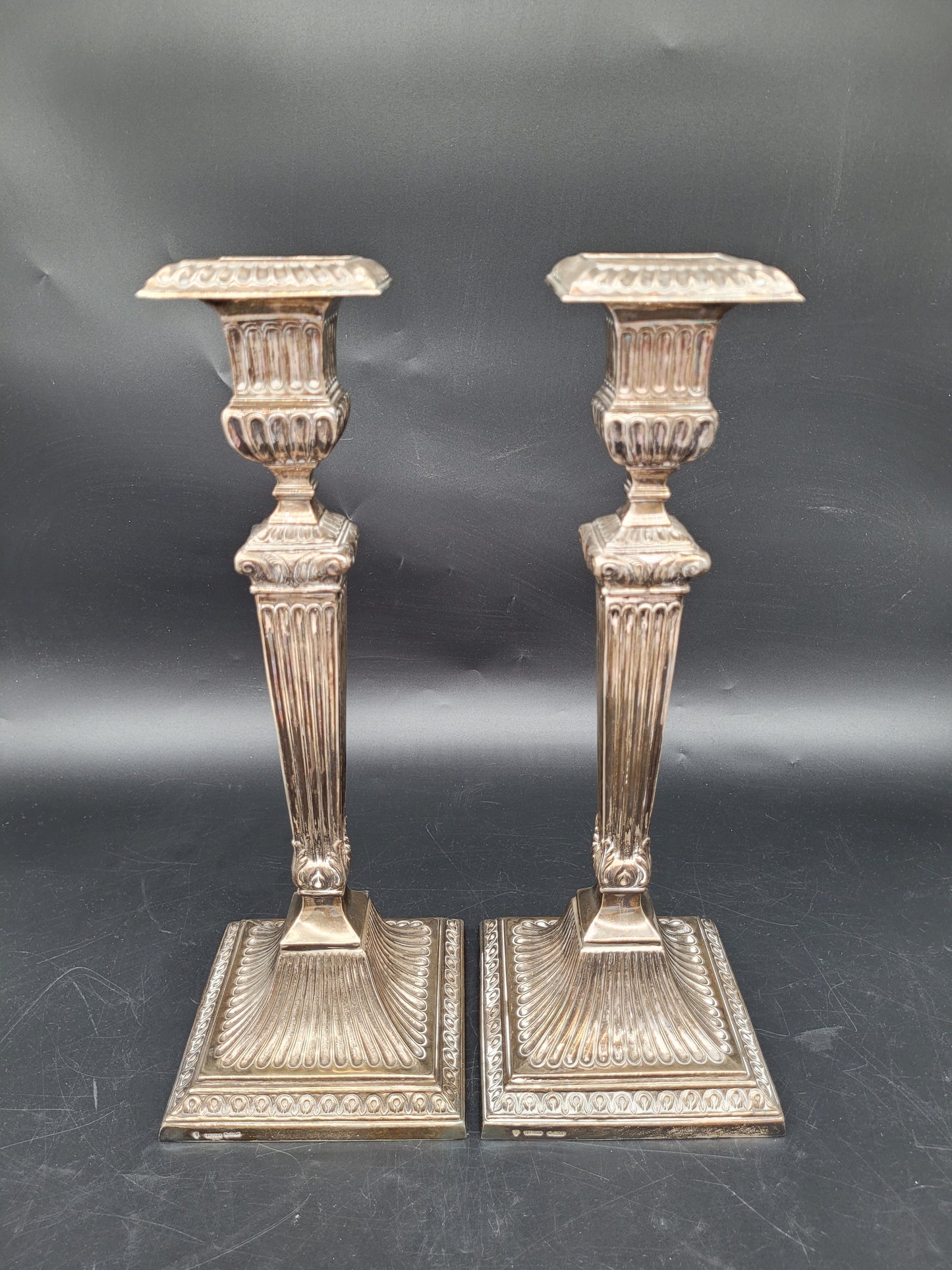 Kerzenständer Set Topazio 925er Sterling Silber mit Kunstvollen Verzierungen