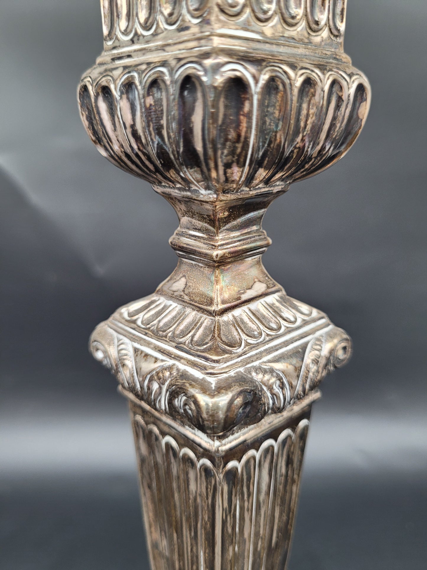 Kerzenständer Set Topazio 925er Sterling Silber mit Kunstvollen Verzierungen