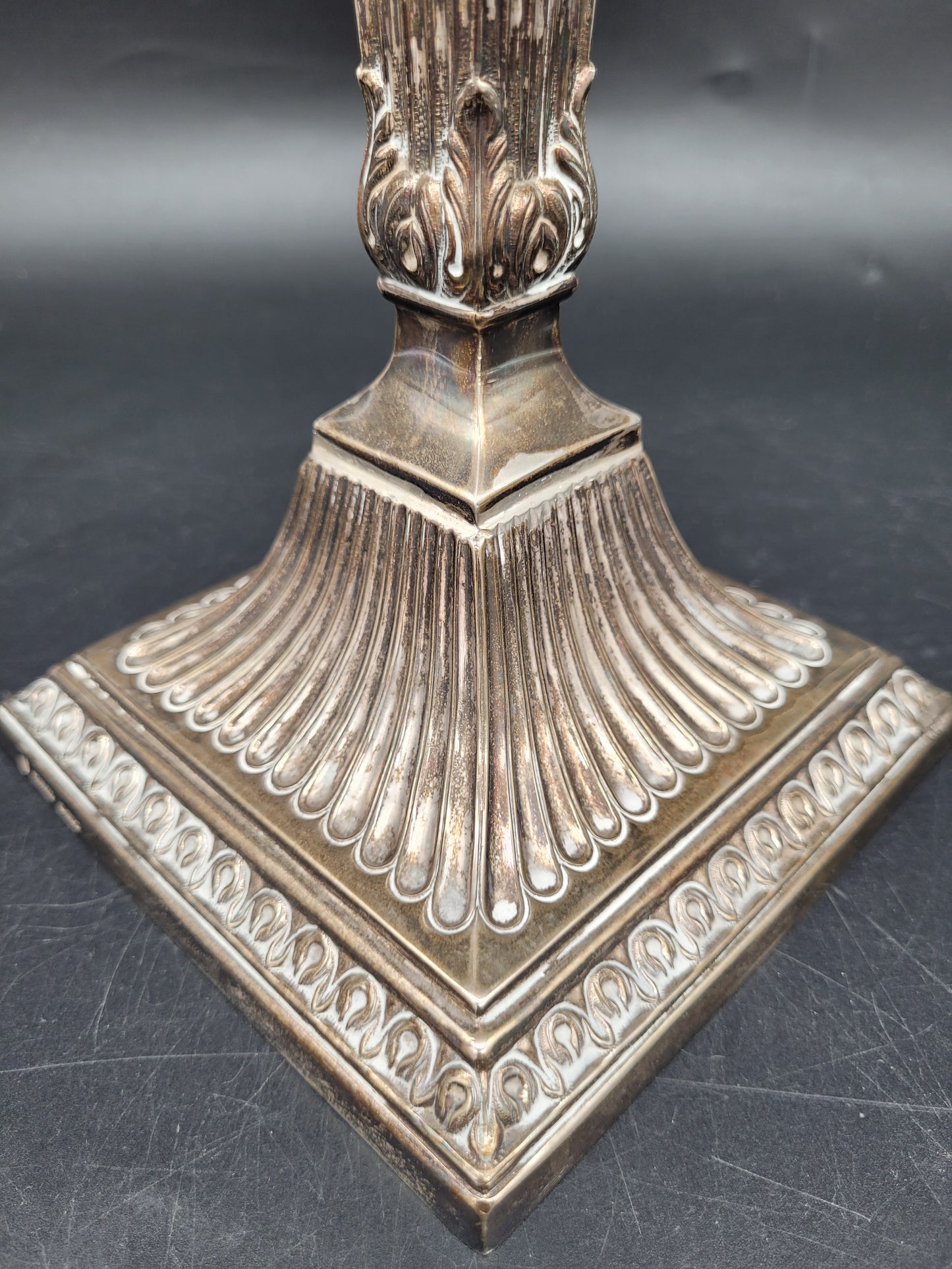 Kerzenständer Set Topazio 925er Sterling Silber mit Kunstvollen Verzierungen