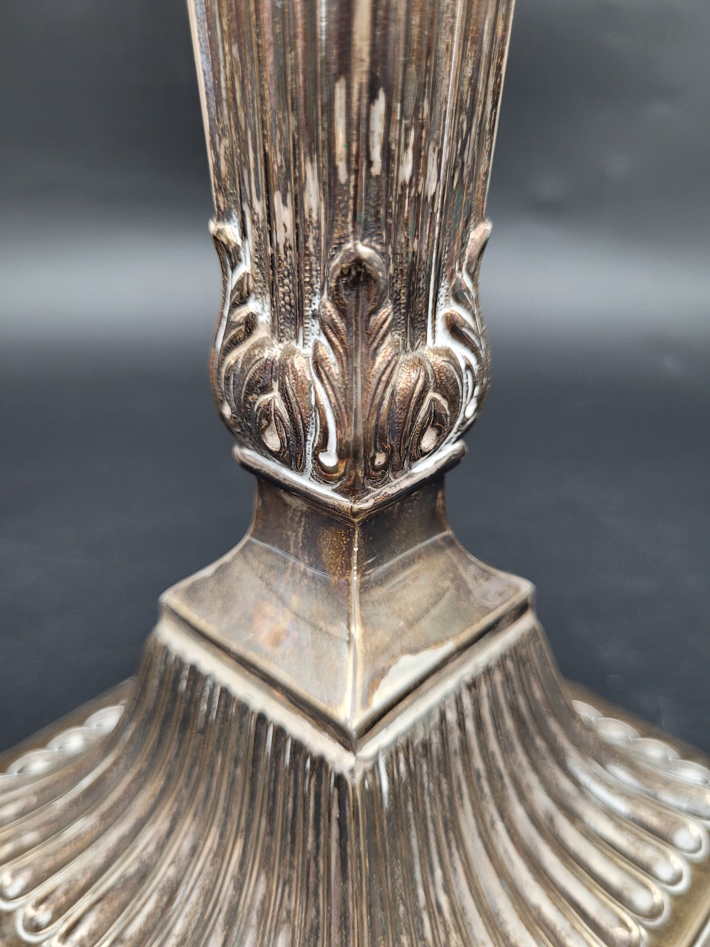 Kerzenständer Set Topazio 925er Sterling Silber mit Kunstvollen Verzierungen