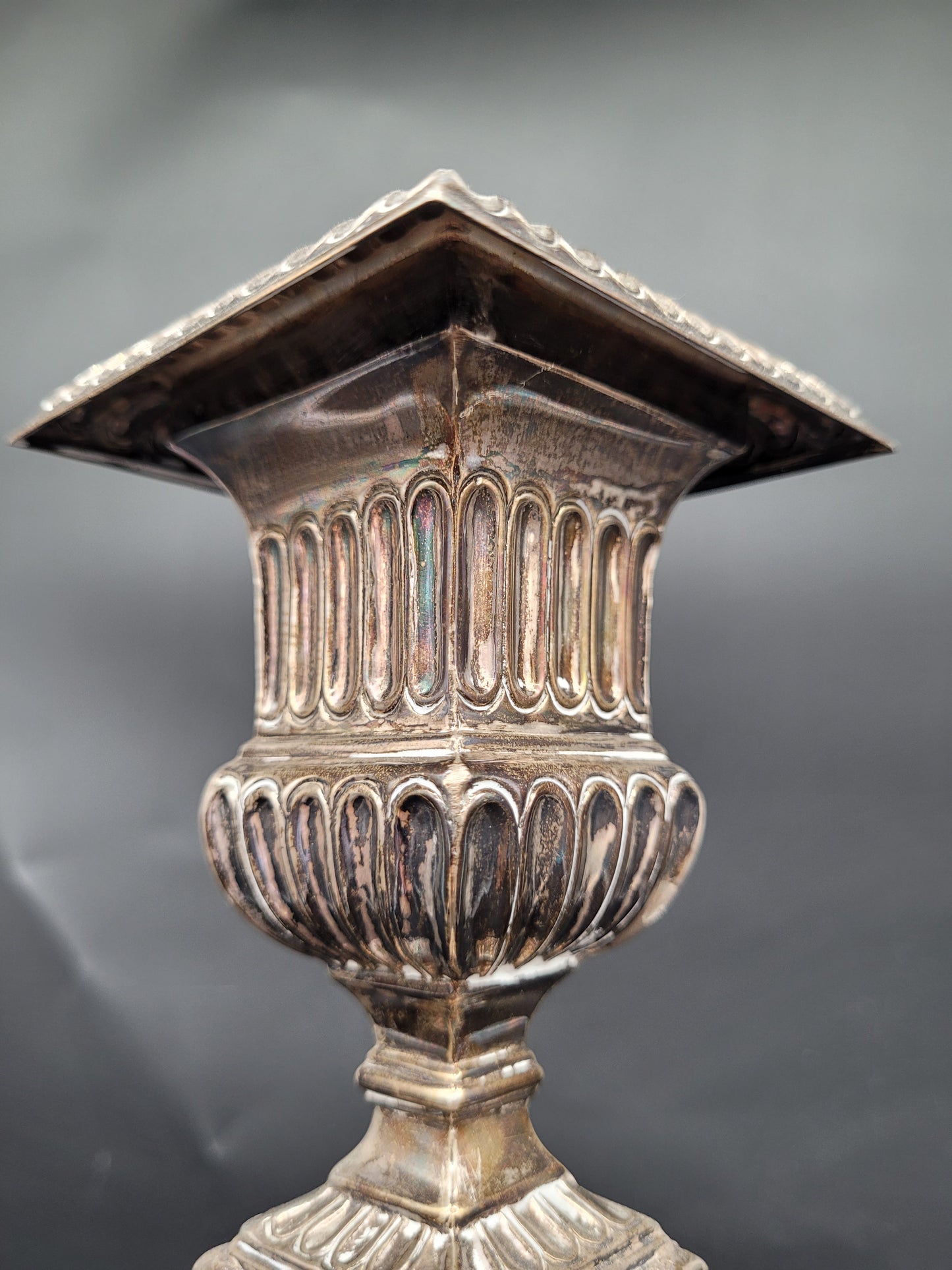 Kerzenständer Set Topazio 925er Sterling Silber mit Kunstvollen Verzierungen