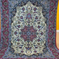 Isfahan Teppich Korkwolle Seide auf Seide Medaillon feine Knüpfung