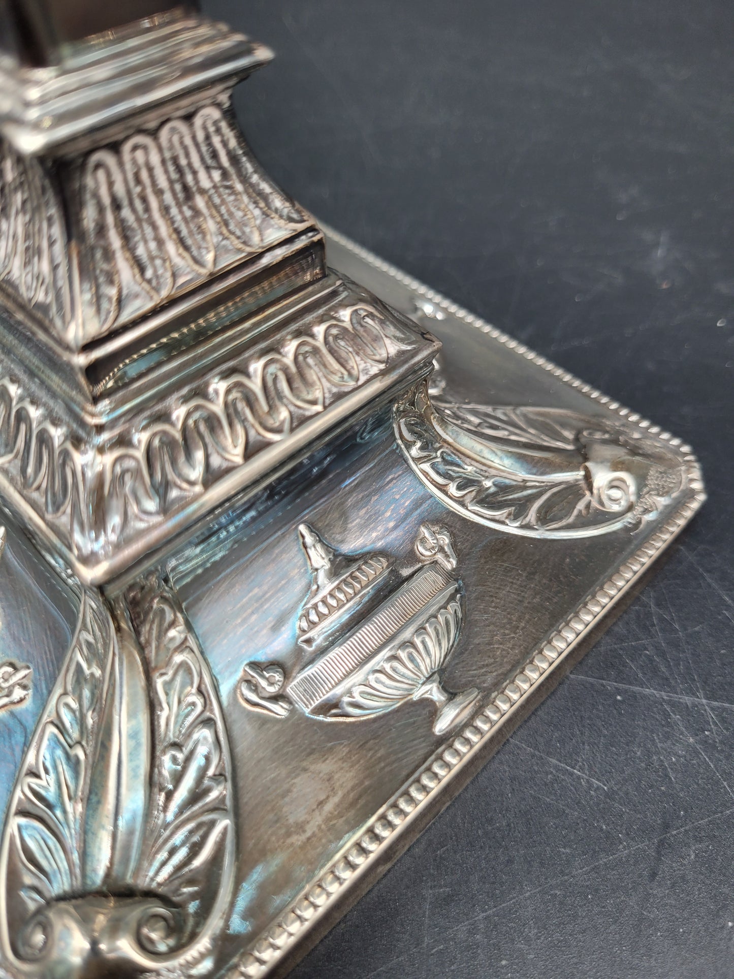 Paar Kerzenständer 925er Sterling Silber im Regency Stil Englische Meistermarke