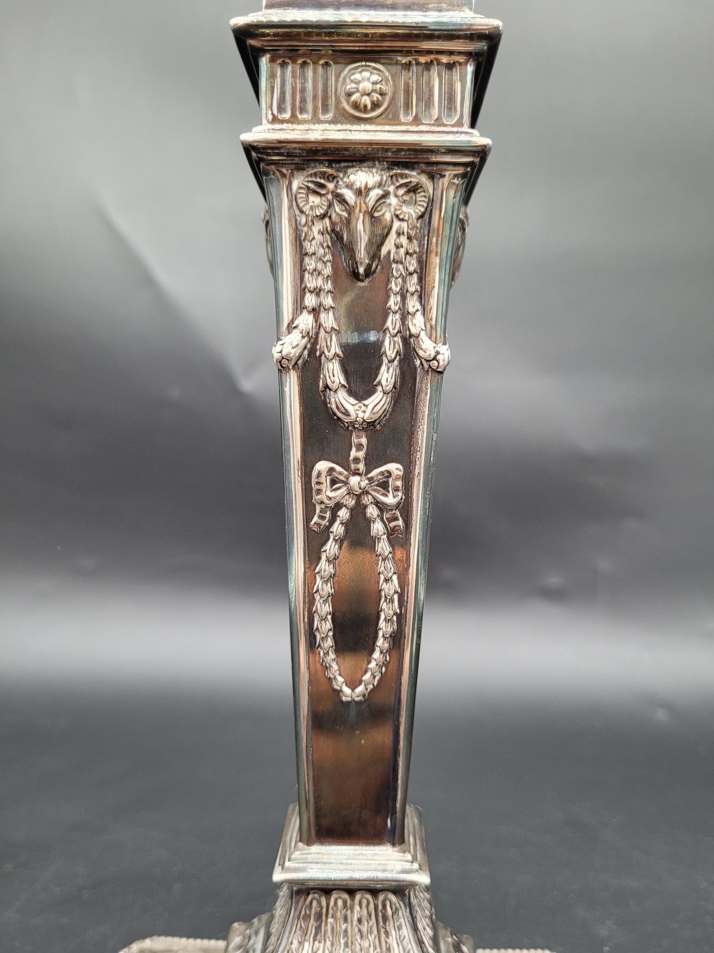 Paar Kerzenständer 925er Sterling Silber im Regency Stil Englische Meistermarke