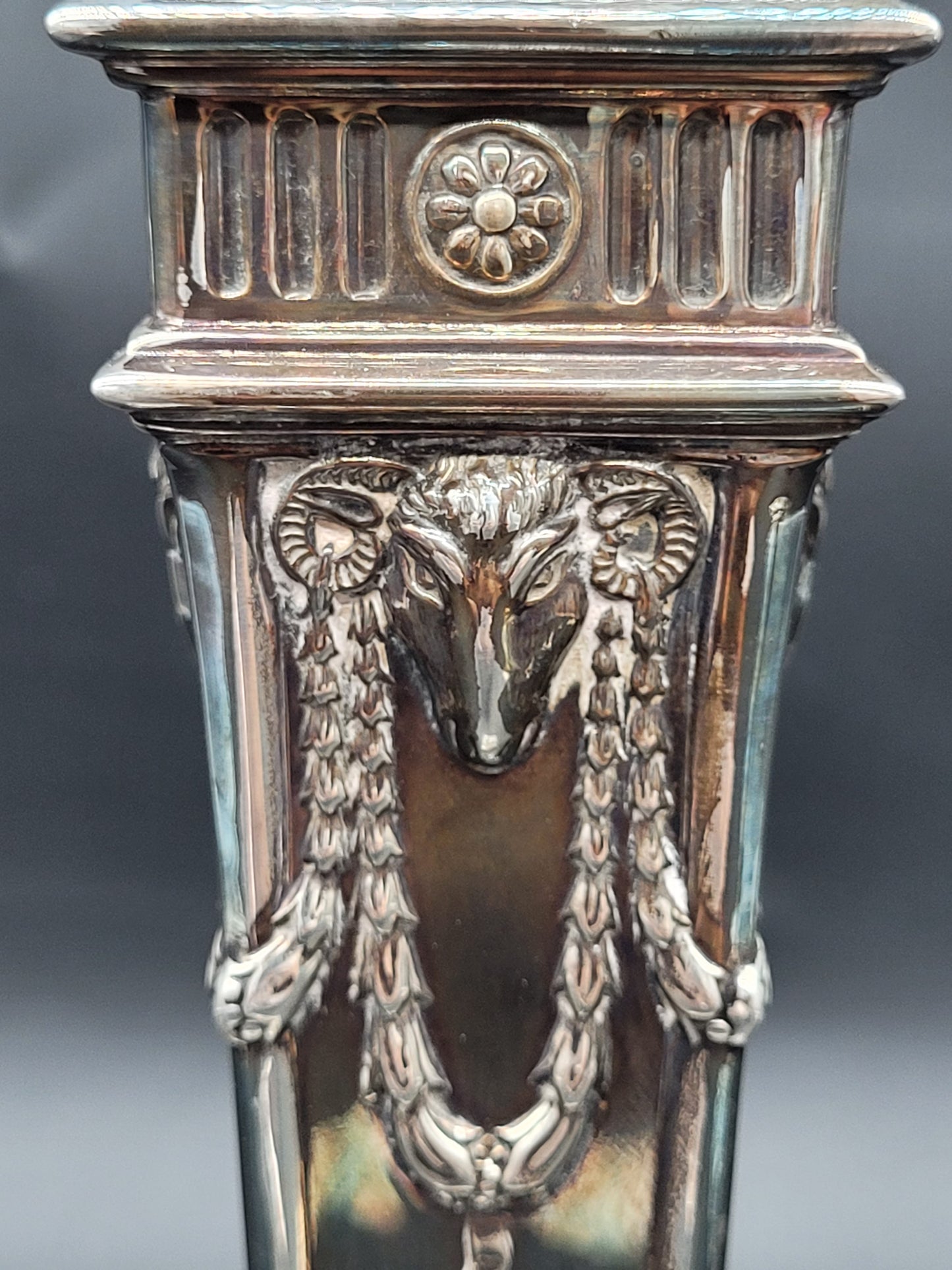 Paar Kerzenständer 925er Sterling Silber im Regency Stil Englische Meistermarke