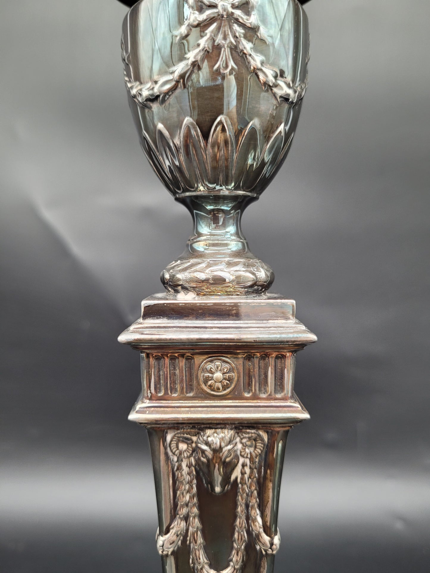 Paar Kerzenständer 925er Sterling Silber im Regency Stil Englische Meistermarke