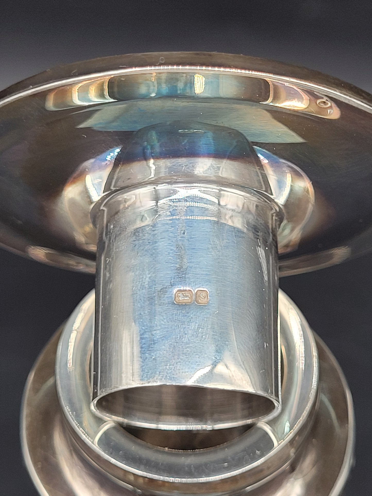 Paar Kerzenständer 925er Sterling Silber im Regency Stil Englische Meistermarke