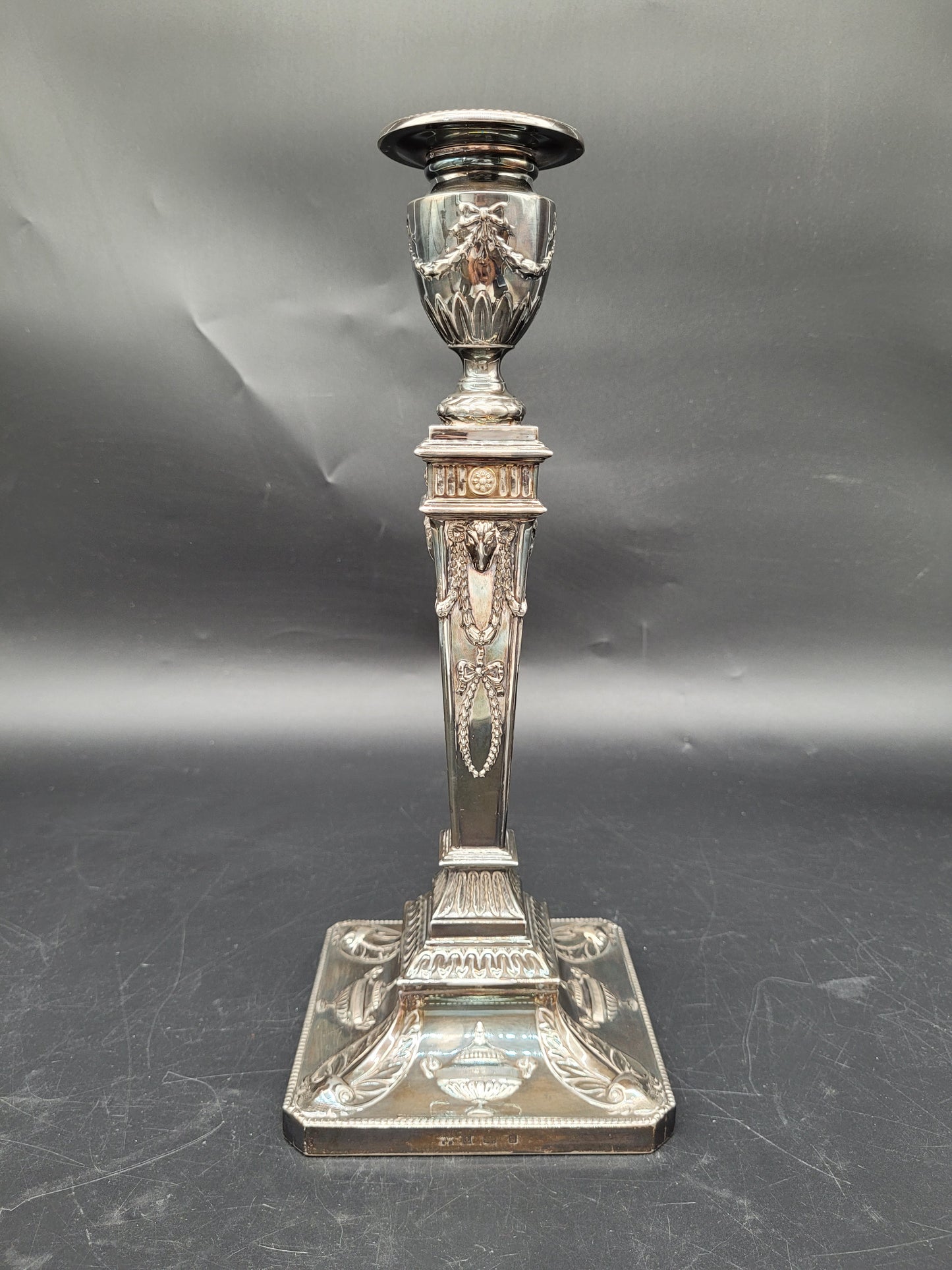 Paar Kerzenständer 925er Sterling Silber im Regency Stil Englische Meistermarke