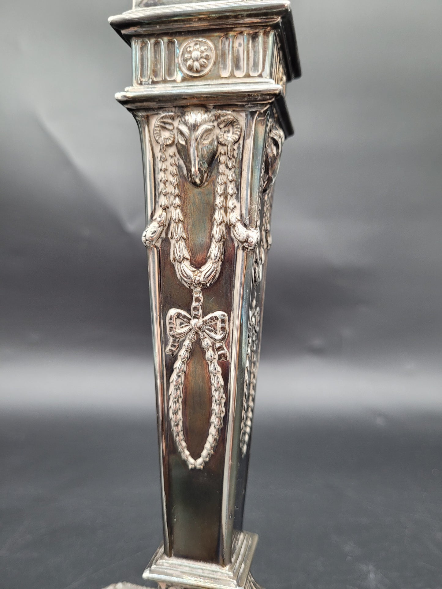 Paar Kerzenständer 925er Sterling Silber im Regency Stil Englische Meistermarke