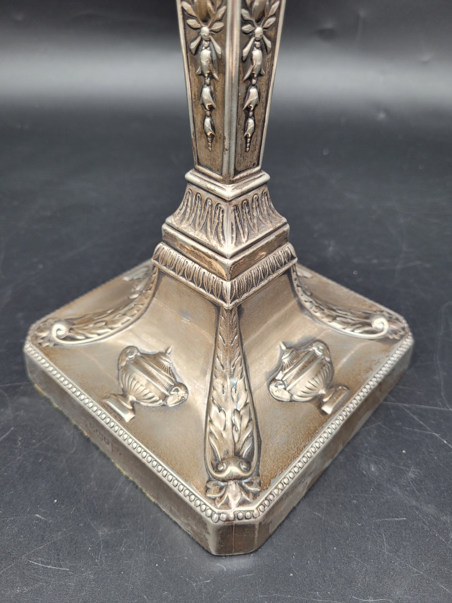 Set Kerzenständer 925er Sterling Silber im Regency Stil Englische Meistermarke