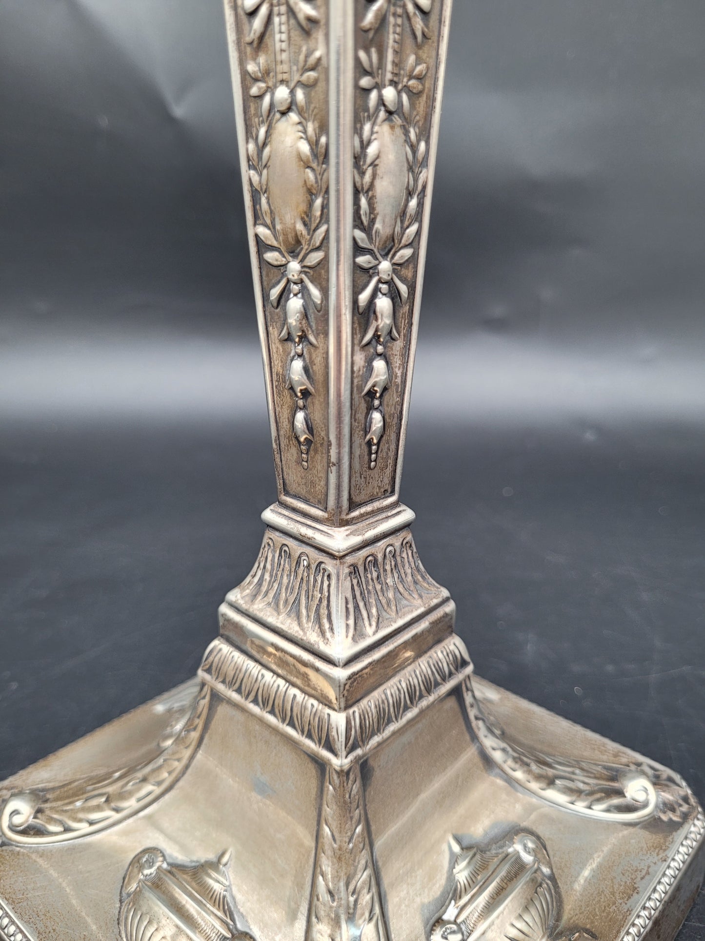 Set Kerzenständer 925er Sterling Silber im Regency Stil Englische Meistermarke