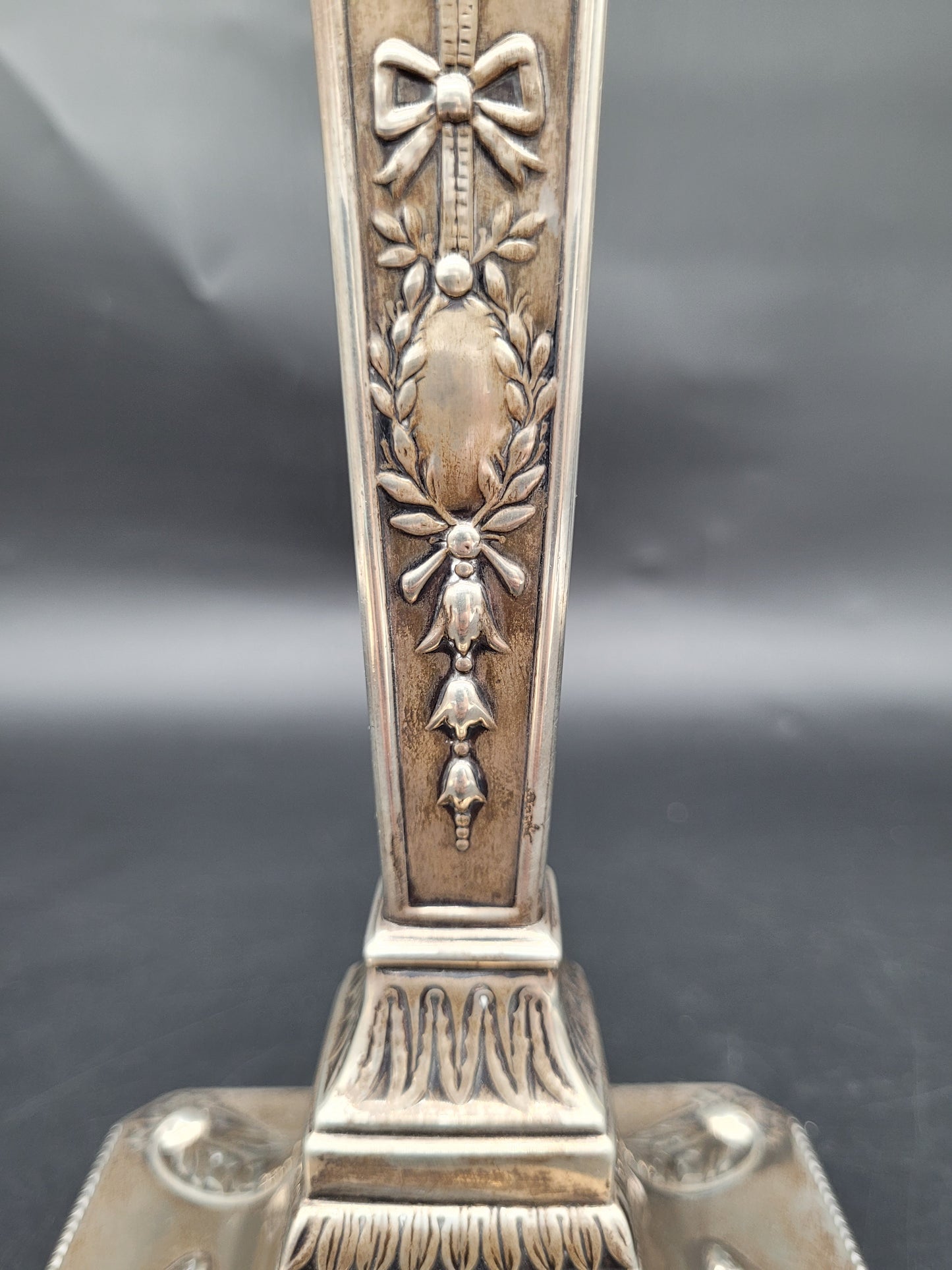 Set Kerzenständer 925er Sterling Silber im Regency Stil Englische Meistermarke