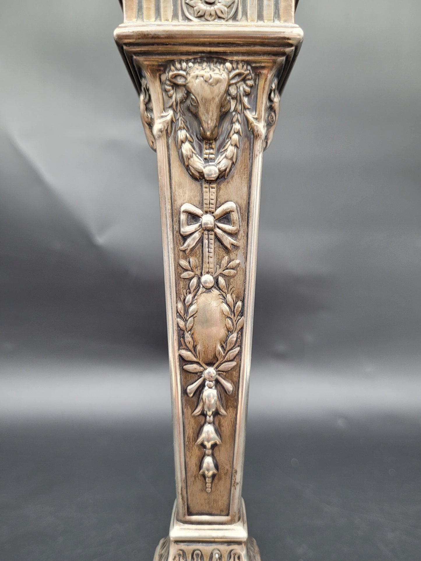 Set Kerzenständer 925er Sterling Silber im Regency Stil Englische Meistermarke