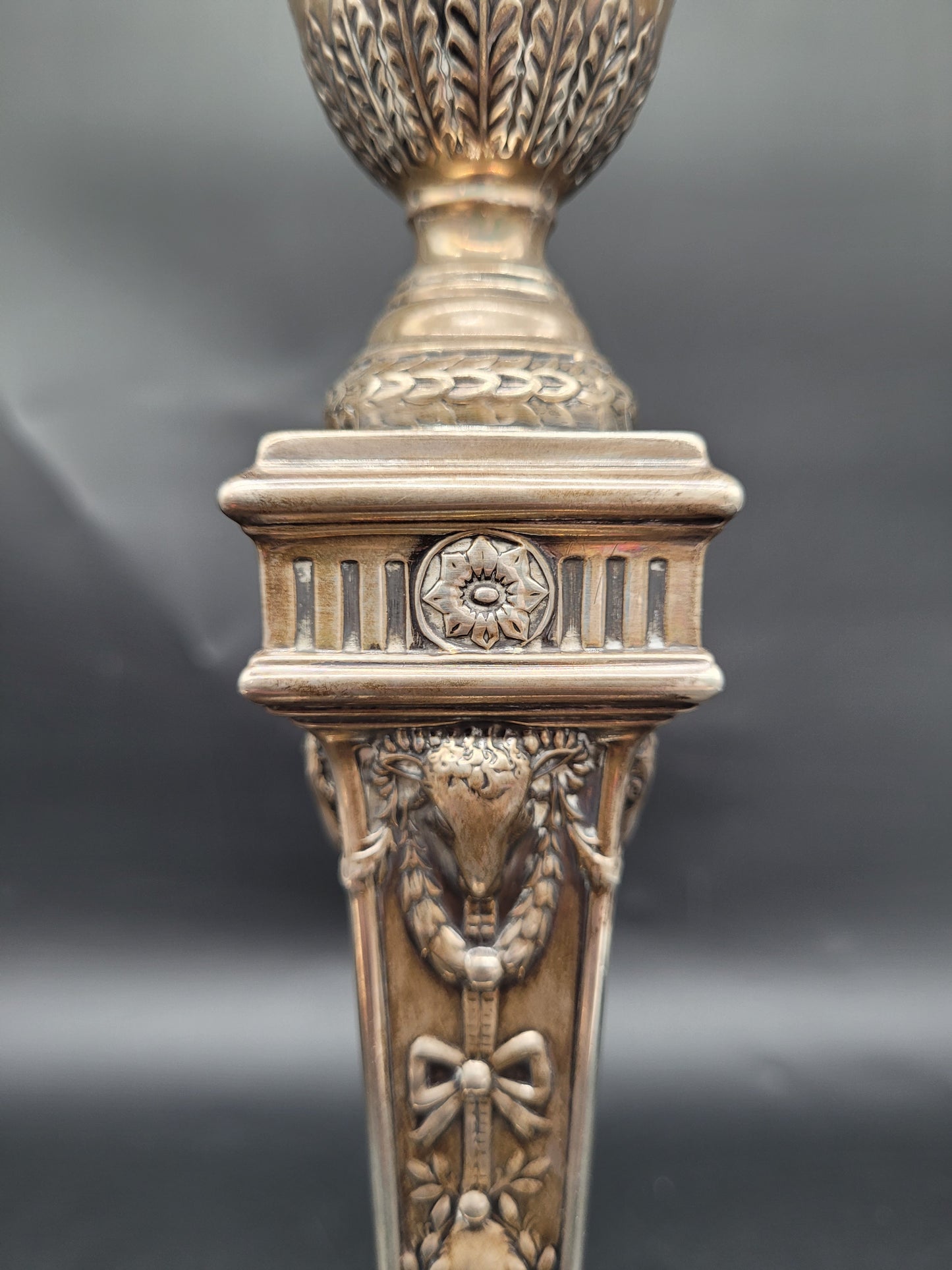 Set Kerzenständer 925er Sterling Silber im Regency Stil Englische Meistermarke