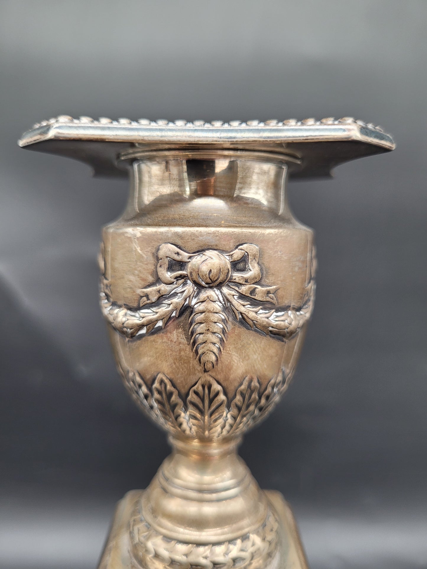 Set Kerzenständer 925er Sterling Silber im Regency Stil Englische Meistermarke