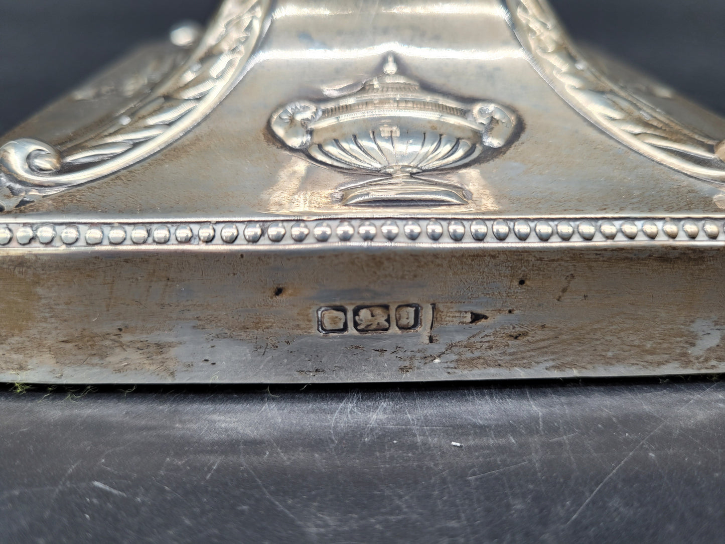 Set Kerzenständer 925er Sterling Silber im Regency Stil Englische Meistermarke