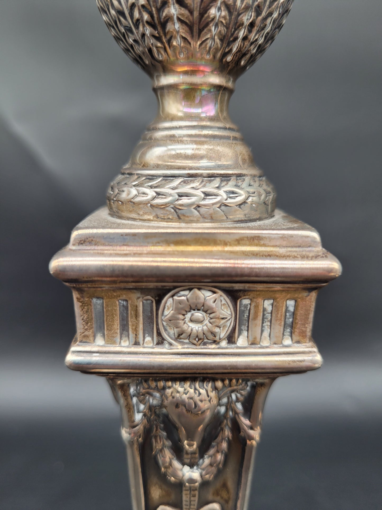 Set Kerzenständer 925er Sterling Silber im Regency Stil Englische Meistermarke