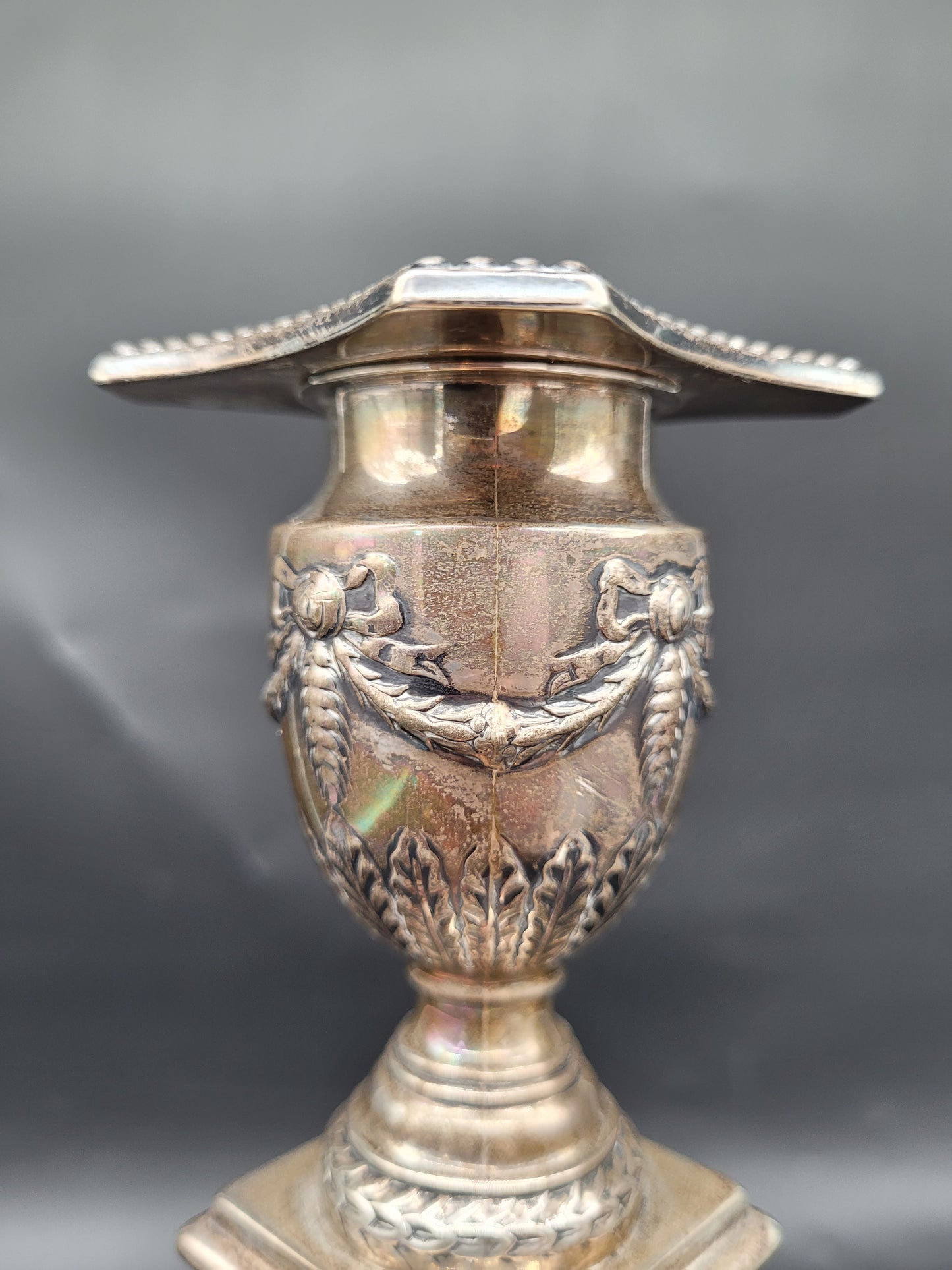 Set Kerzenständer 925er Sterling Silber im Regency Stil Englische Meistermarke