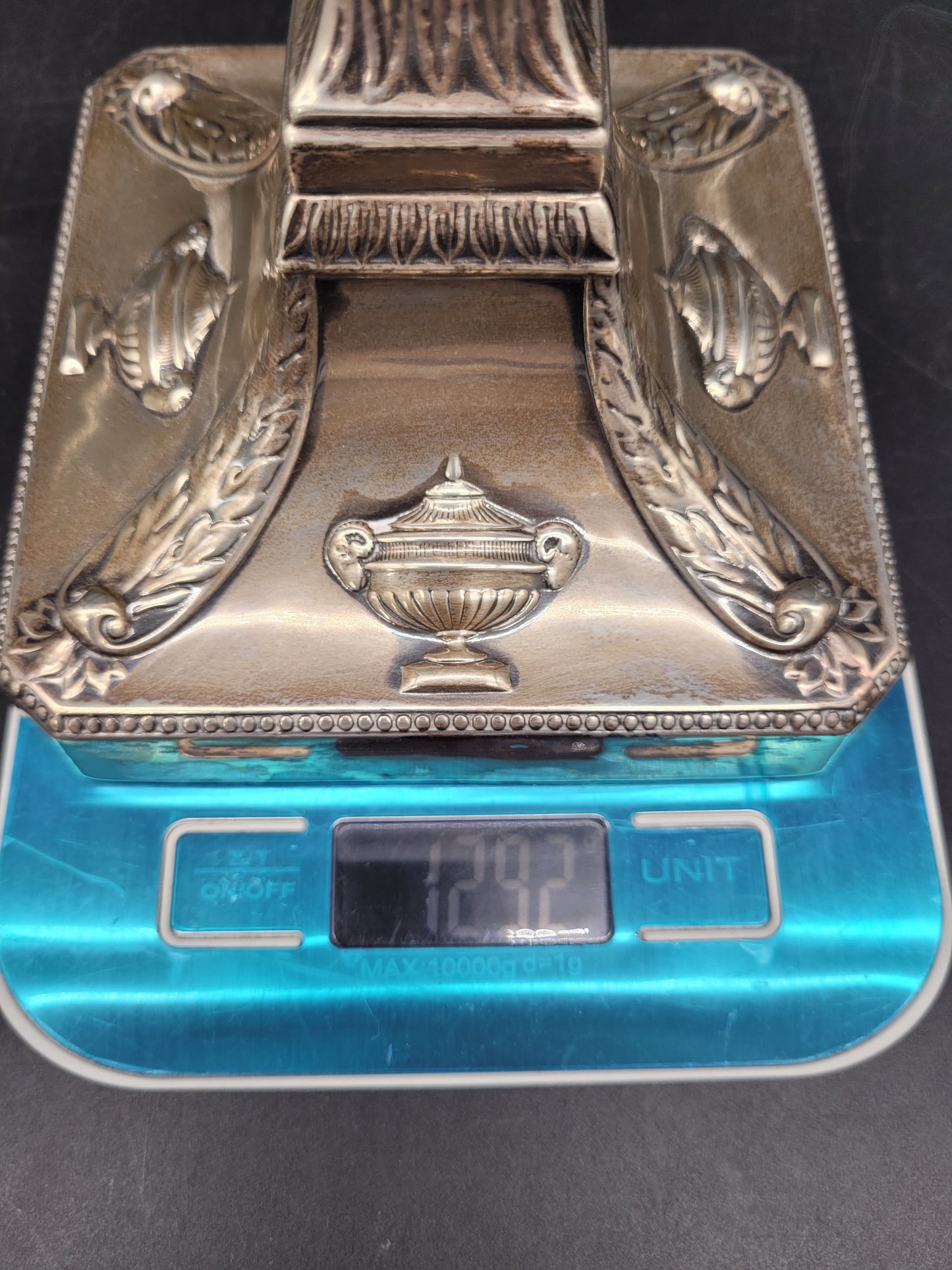 Set Kerzenständer 925er Sterling Silber im Regency Stil Englische Meistermarke