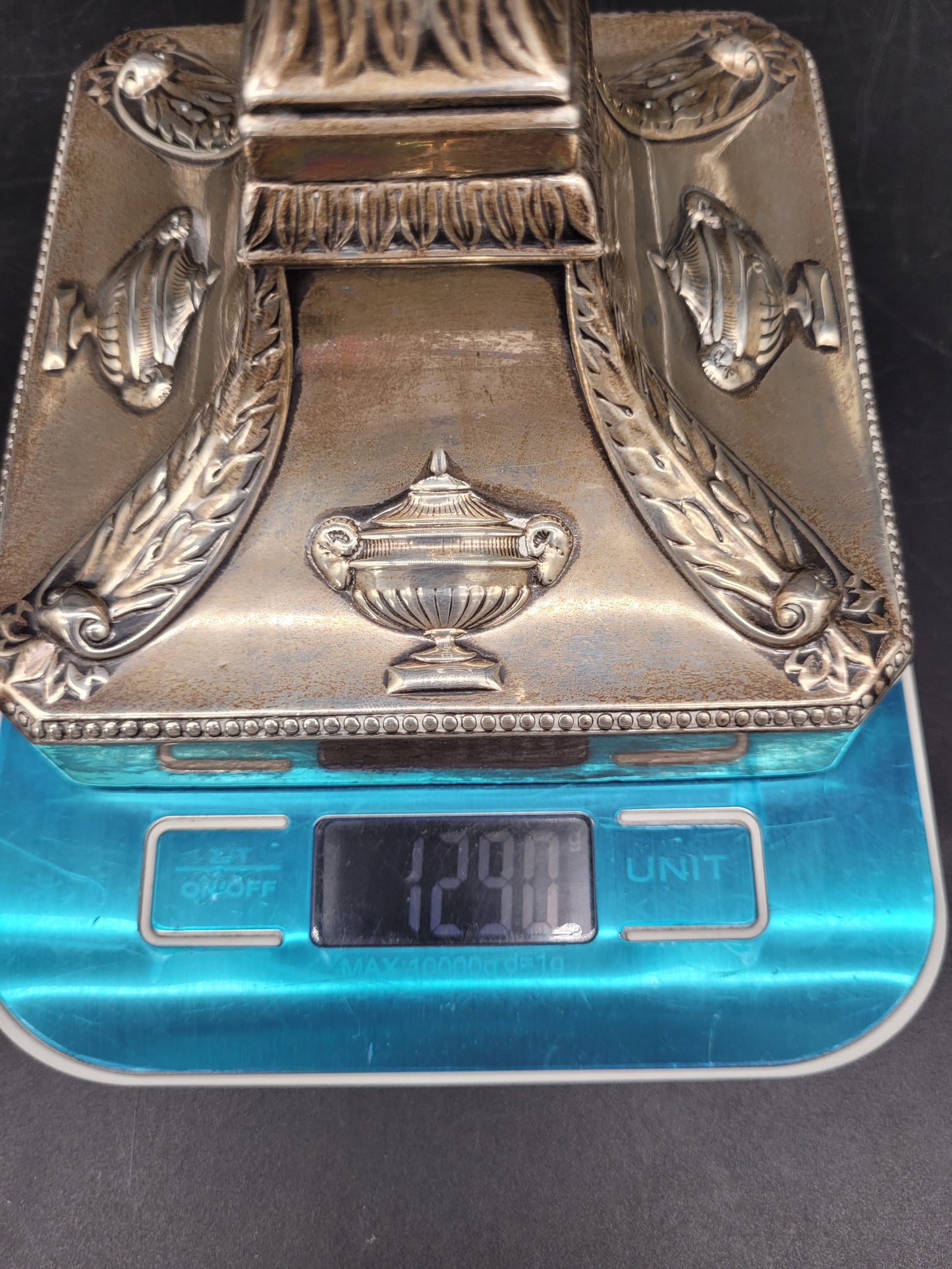 Set Kerzenständer 925er Sterling Silber im Regency Stil Englische Meistermarke