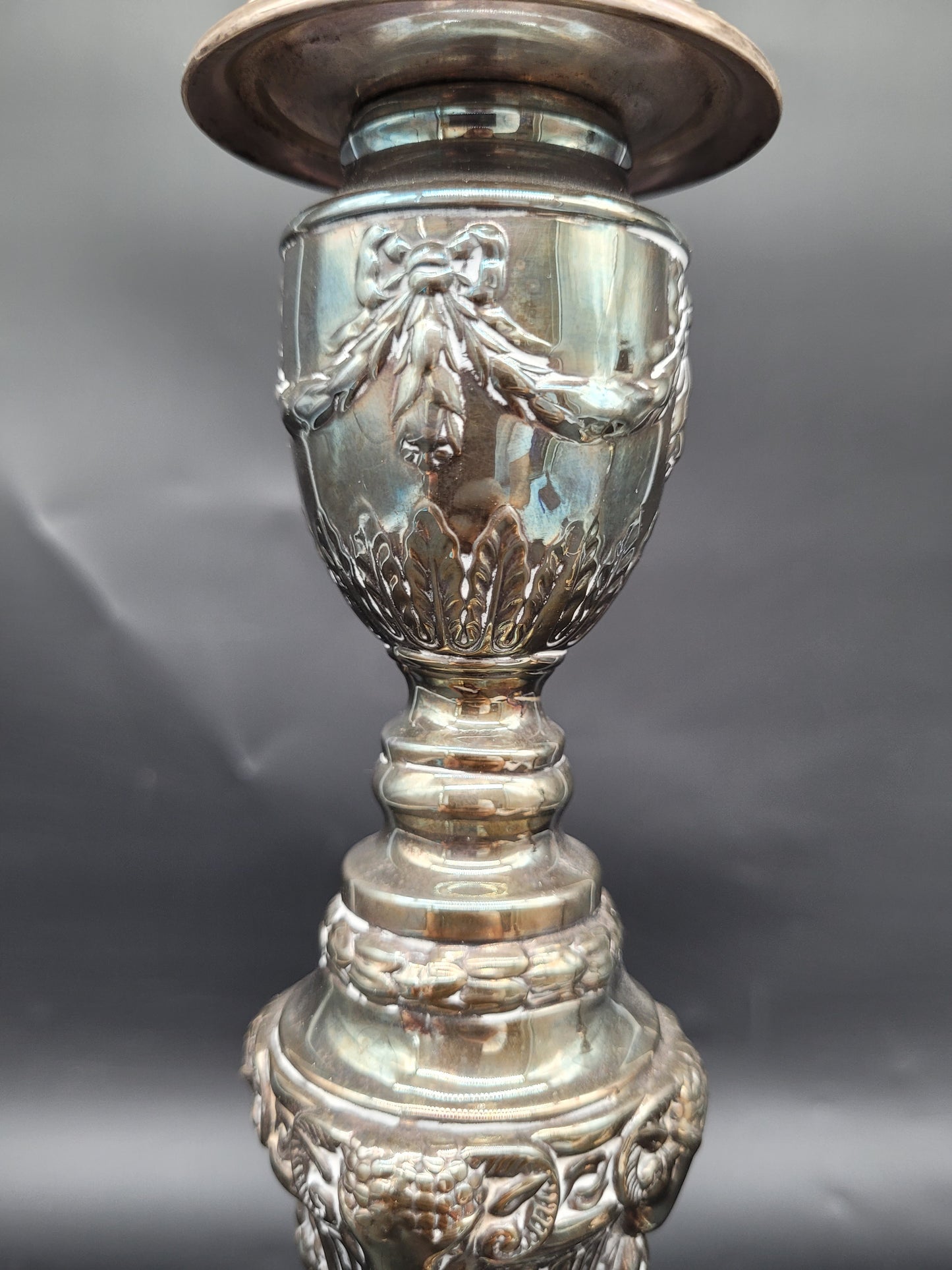 Paar Kerzenständer EPNS Versilbert im Klassischen Stil Englische Meistermarke