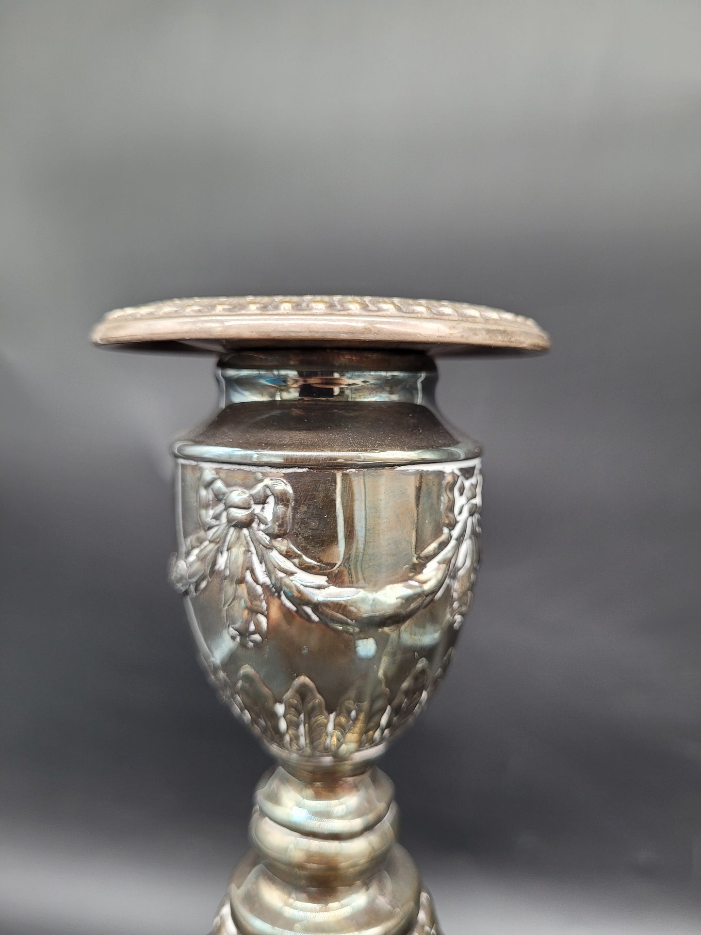 Paar Kerzenständer EPNS Versilbert im Klassischen Stil Englische Meistermarke