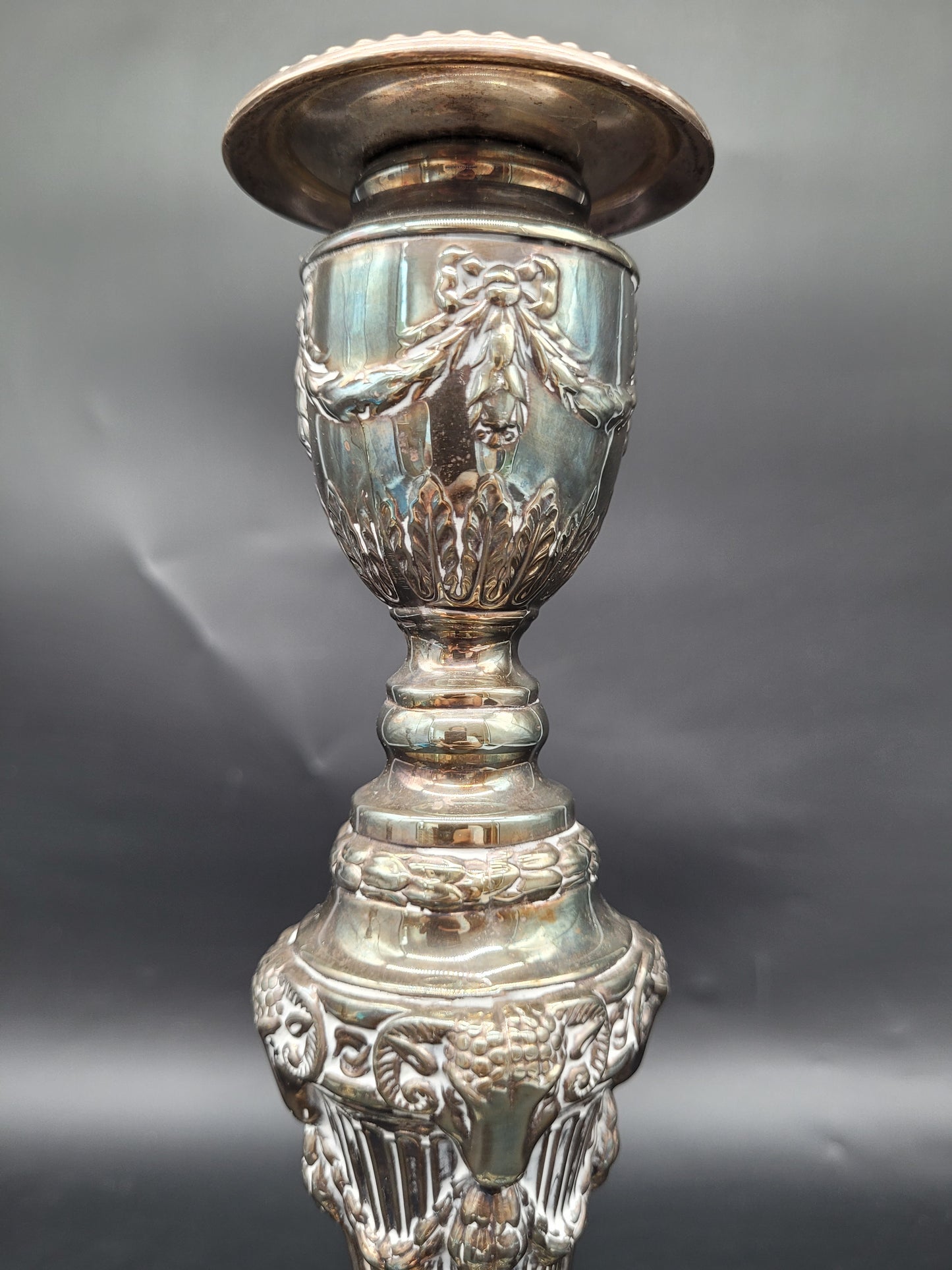 Paar Kerzenständer EPNS Versilbert im Klassischen Stil Englische Meistermarke