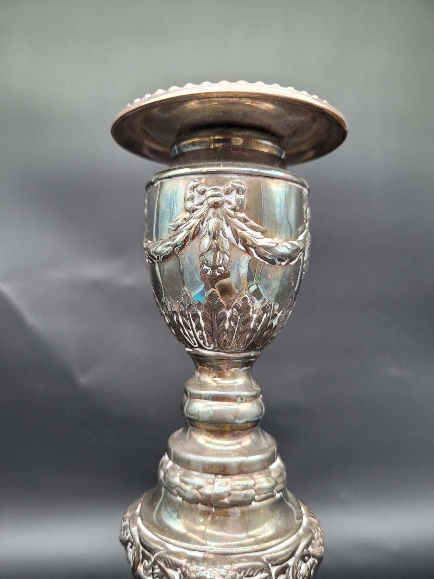 Paar Kerzenständer EPNS Versilbert im Klassischen Stil Englische Meistermarke