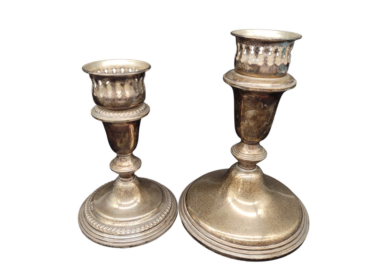 Set Kerzenhalter Sterling Silber 925er WMG Co und Britische Meistermarke