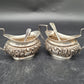 Set 2 Milchkännchen Sterling Silber 925 mit Löffeln britische Meistermarke
